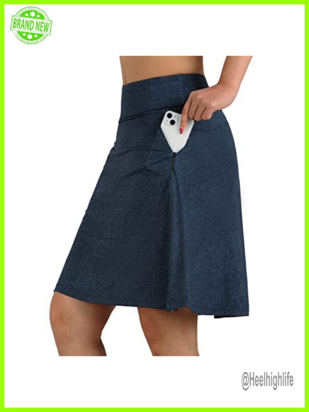 Women's 20" Knee Length Skort with Pockets Golf Tennis Active Skirt